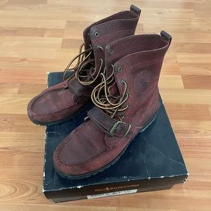 maroon polo boots